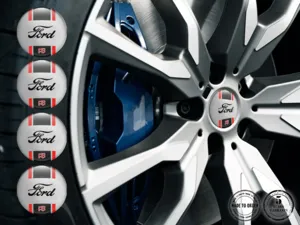 Ford Gewölbtes Sticker Logo Felgendekor-Stil